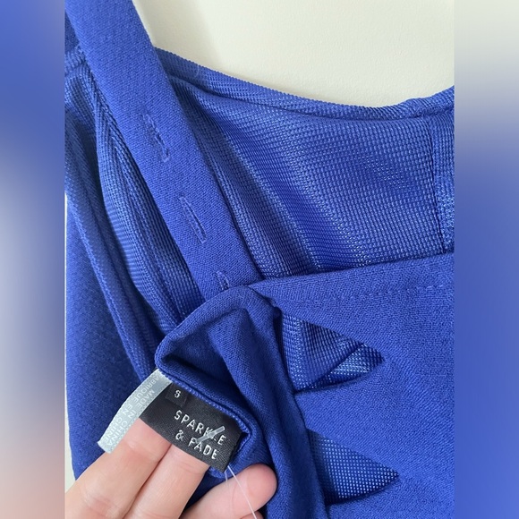 Sparkle & Fade Royal Blue mini Dress NEW WITH TAGS SIZE SMALL - Picture 5 of 6